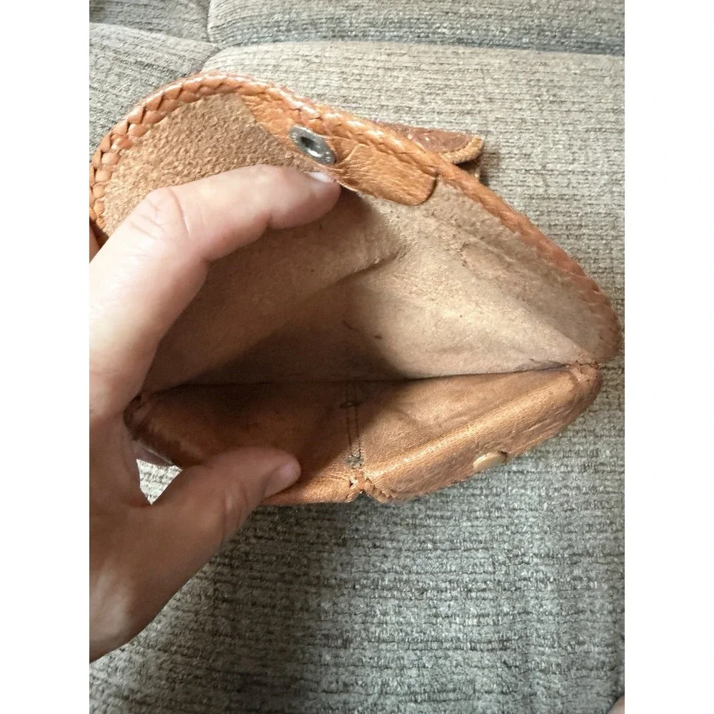 Vintage Hand‎ Toed Leather Western Wallet/Coin Purse  Set Of 2